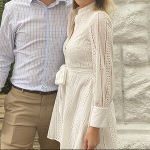 White eyelet sun dress